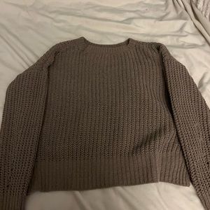 Greenish gray knitted sweater